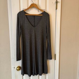 Express gray lightweight long sleeve dress. Size Medium